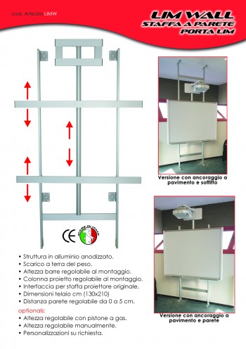 Porta lavagna a parete in...