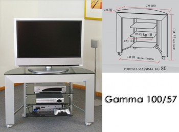 Porta tv con ruote - gamma 100