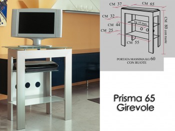 Porta tv con ruote Prisma 65